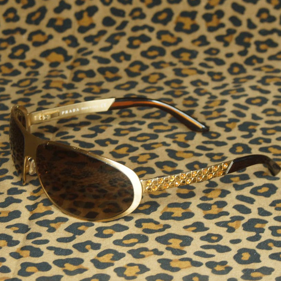 Prada Italy Swarovski Crystal Sunglasses main image 9